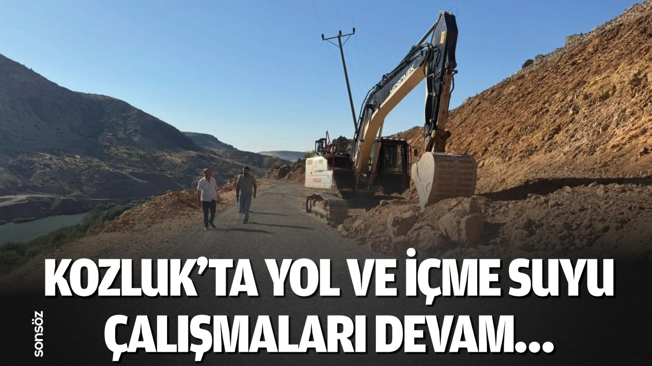 Kozluk’ta yol ve içme suyu çalışmaları devam…