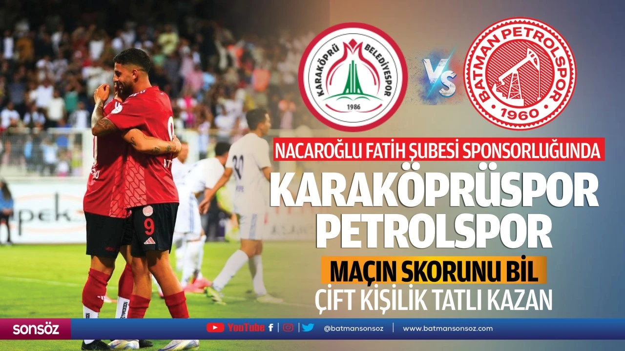 Nacaroğlu Fatih Şubesi sponsorluğunda Karaköprüspor-Petrolspor maçın skorunu baklava kazan