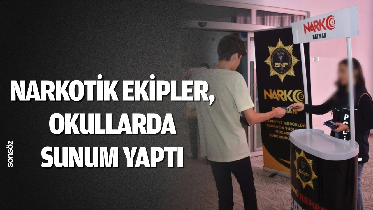 Narkotik ekipler, okullarda sunum yaptı