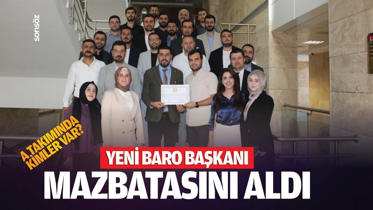 Yeni baro başkanı mazbatasını aldı! A takımında kimler var?