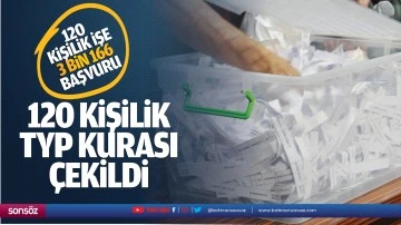 120 kişilik TYP kurası çekildi