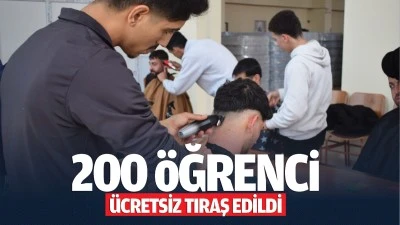 200 Öğrenci, Ücretsiz Tıraş Edildi