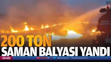 200 ton saman balyası yandı