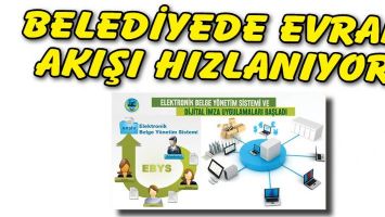 BELEDİYEDE EVRAK AKIŞI HIZLANIYOR