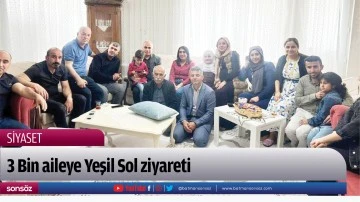 3 Bin aileye Yeşil Sol ziyareti