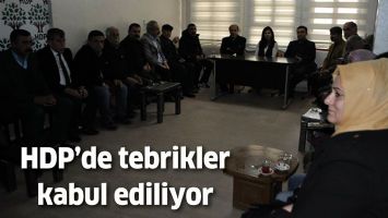 HDP’de tebrikler kabul ediliyor