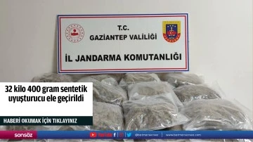 32 kilo 400 gram sentetik uyuşturucu ele geçirildi