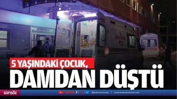 5 yaşındaki çocuk, damdan düştü