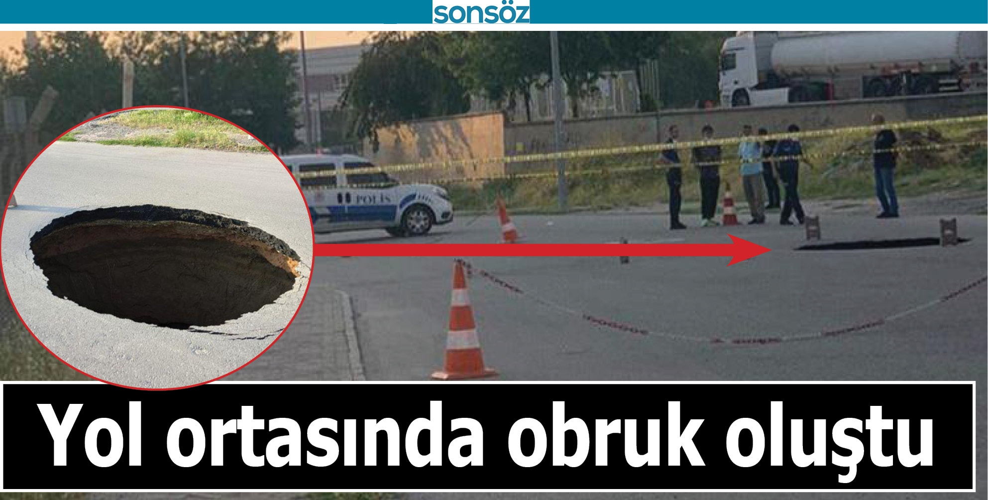 YOL ORTASINDA OBRUK OLUŞTU