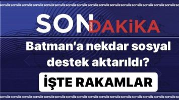 Batman’a ne kadar sosyal destek aktarıldı?