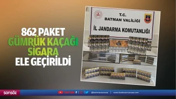 862 paket gümrük kaçağı sigara ele geçirildi