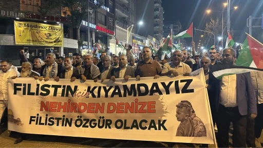 Adıyaman'da İsrail’in Filistin’e yönelik saldırıları protesto edildi