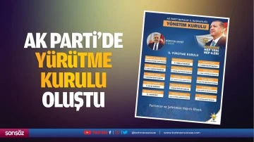 AK Parti’de yürütme kurulu oluştu