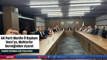 AK Parti Mardin İl Başkanı Uncu'ya, Muhtarlar Derneğinden ziyaret