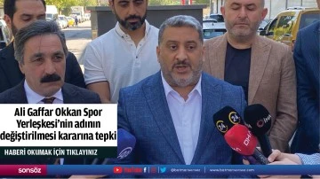 Ali Gaffar Okkan Spor Yerleşkesi'nin adının değiştirilmesi kararına tepki