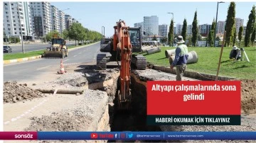 Altyapı çalışmalarında sona gelindi