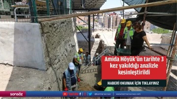 Amida Höyük'ün tarihte 3 kez yakıldığı analizle kesinleştirildi