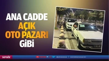 Ana cadde, açık oto pazarı gibi…