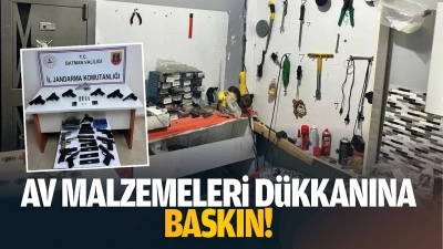 Av malzemeleri dükkanına baskın!