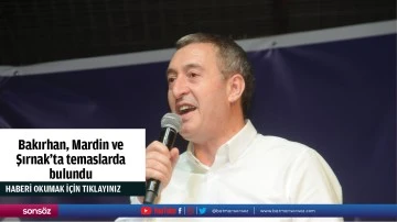 Bakırhan, Mardin ve Şırnak'ta temaslarda bulundu