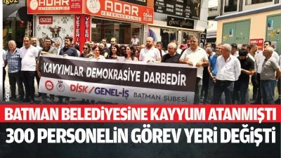 Batman Belediyesinde 300 personelin görev yeri değişti