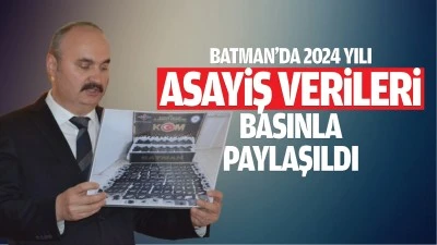 Batman’da 2024 yılı asayiş verileri basınla paylaşıldı