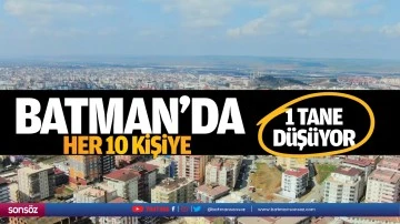 Batman’da her 10 kişiye 1 tane düşüyor