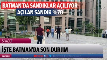 BATMAN’DA SANDIKLAR AÇILIYOR