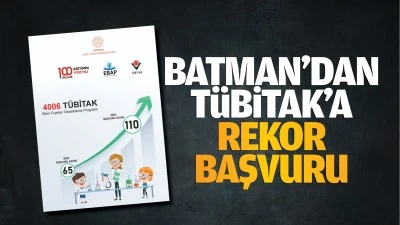 Batman’dan TÜBİTAK’a rekor başvuru…