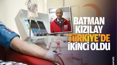 Batman Kızılay, Türkiye’de ikinci oldu