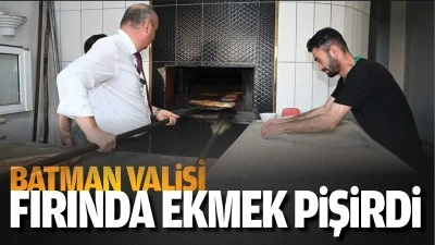 Batman Valisi, fırında ekmek pişirdi