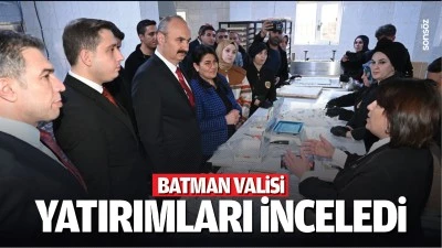 Batman Valisi, yatırımları inceledi