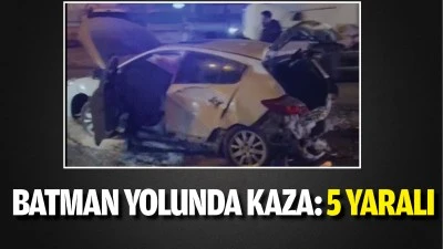 Batman yolunda kaza: 5 yaralı