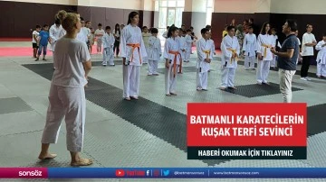 Batmanlı karatecilerin kuşak terfi sevinci