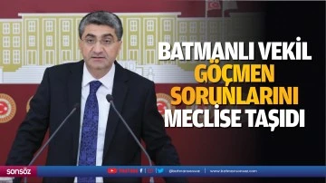 Batmanlı Vekil, göçmen sorunlarını meclise taşıdı