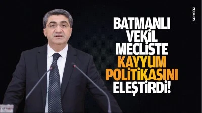 Batmanlı Vekil, mecliste kayyum politikasını eleştirdi!