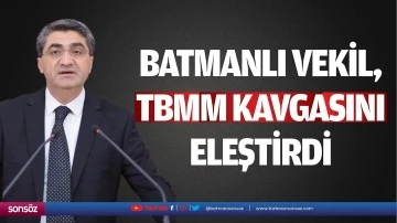 Batmanlı Vekil, TBMM kavgasını eleştirdi