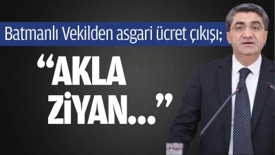 Batmanlı Vekilden asgari ücret çıkışı