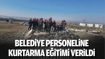 Belediye Personeline kurtarma eğitimi verildi