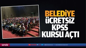 Belediye ücretsiz KPSS kursu açtı