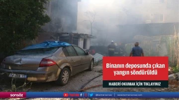 Binanın deposunda çıkan yangın söndürüldü