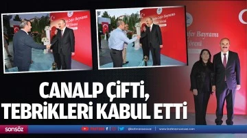 Canalp çifti, tebrikleri kabul etti