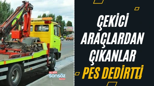 Çekici araçlardan çıkanlar pes dedirtti