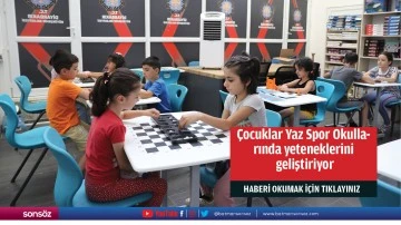 Çocuklar Yaz Spor Okullarında yeteneklerini geliştiriyor