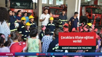 Çocuklara itfaiye eğitimi verildi