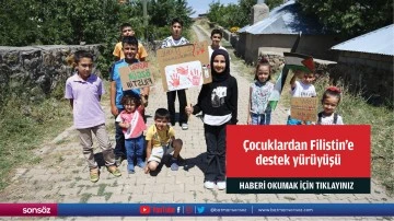 Çocuklardan Filistin'e destek yürüyüşü