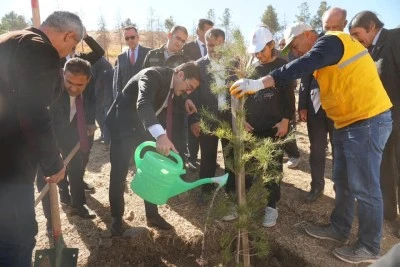 Cumhuriyetin 101.yılına özel 101 fidan dikildi