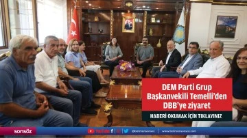 DEM Parti Grup Başkanvekili Temelli’den DBB’ye ziyaret
