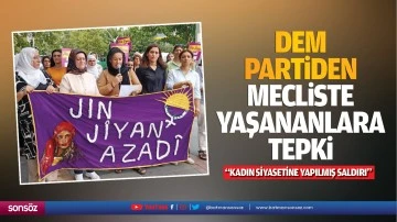 DEM partiden mecliste yaşananlara tepki; “Kadın siyasetine yapılmış saldırı…”