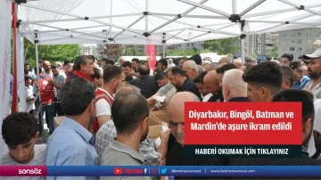 Diyarbakır, Bingöl, Batman ve Mardin'de aşure ikram edildi